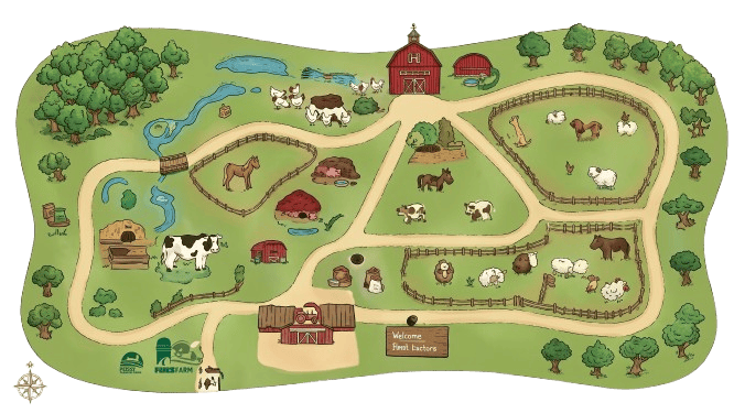 Mapa ilustrativo da fazendinha